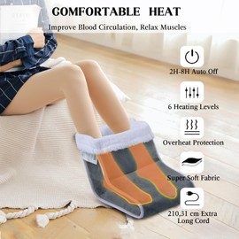 Volenx Electric Foot Warmer, Foot Warmer with 6-Level Temperature Control & 4-Level Timer, Electric Foot Warmer for Home, Overheating Protection, Gifts for Family and Friends