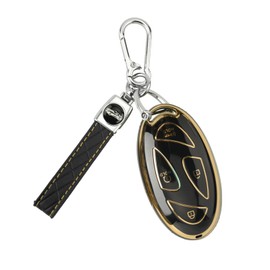 Ruiya Car Key Case Cover for Hyundai Tucson 2025 / Kona SX2 EV / Ioniq 6 / Sante Fe 2024 2025, Hyundai Key Shell TPU Key Case Cover Key Box Car Remote Controls Protective Cover, black