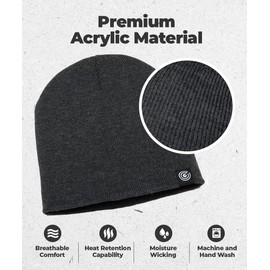 Original Beanie Cap - Soft Knit Beanie Hat - Warm and Durable (Charcoal Grey)