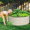 Aoodor 17" Tall 42" Metal Raised Garden Bed, Outdoor Planter
