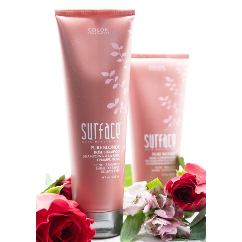 SURFACE Hair Pure Blonde Rose Shampoo – Sulfate-Free, Paraben-Free Cleansing,