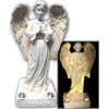 JAYXC HOME Praying Angel Solar Powered Yellow LED Outdoor Decor