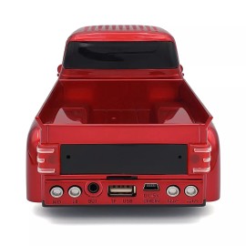 Axess Red Car Truck Portable Speaker Wireless Bluetooth Loud Speaker with FM Radio