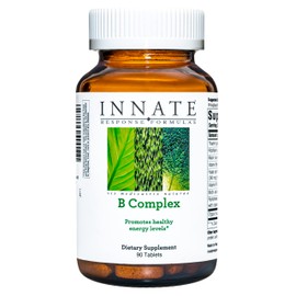 INNATE Response Formulas B Complex - B Vitamin Supplement - Supports Cellular Energy Production and Metabolism - Vegan, Kosher, Non-GMO Project Verified - Made Without 9 Food Allergens - 90 Tablets