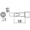 Soldering Tip, Chisel, 5.0mm x 18mm