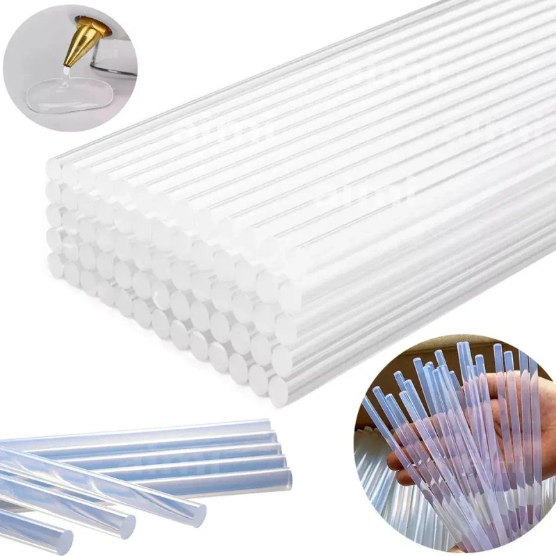 Barra De Silicona Transparente 1kg Alta Viscosidad 7mm