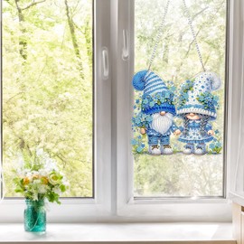 GHHKUD Kit artistico con diamanti da appendere per adulti, kit per pittura con diamanti a forma speciale da appendere, in acrilico 5D, con diamanti 5D fai da te, kit per decorazione da parete, regalo