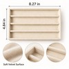 Velvet Jewelry Organizer Tray with Removable Dividers for Rings, Earrings,