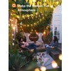addlon 54FT(48+6) Solar String Lights Outdoor Waterproof with USB Charging