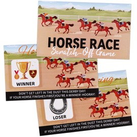 Shknldzsm 46 Pcs Kentucky Horse Derby Party Scratch Off Cards Kentucky Derby Decorations for Adults Men Women Birthday Party Supplies