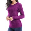 v28 Women Crew Neck Knit Stretchable Elasticity Long Sleeve Sweater