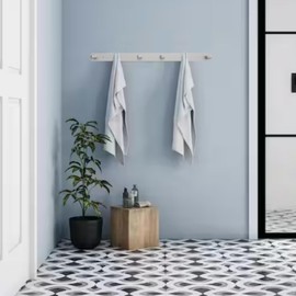 DGYB Coat Rack Wall Mount 6 Brushed Nickel Coat Hooks Wall Mount Stainless Steel 16 inch Towel Hanger for Bathroom Bedroom Mudroom Entryway