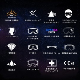 Powster ASMilanPink Ski Goggle Snow OTG Ski Goggles Magnetic Replacement Lens Frame No UV Anti-Fog Moving Skate