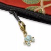 Hackberry Creek Dainty Cyan Enamel Pumpkin Carriage Clip-On Charm, Gold
