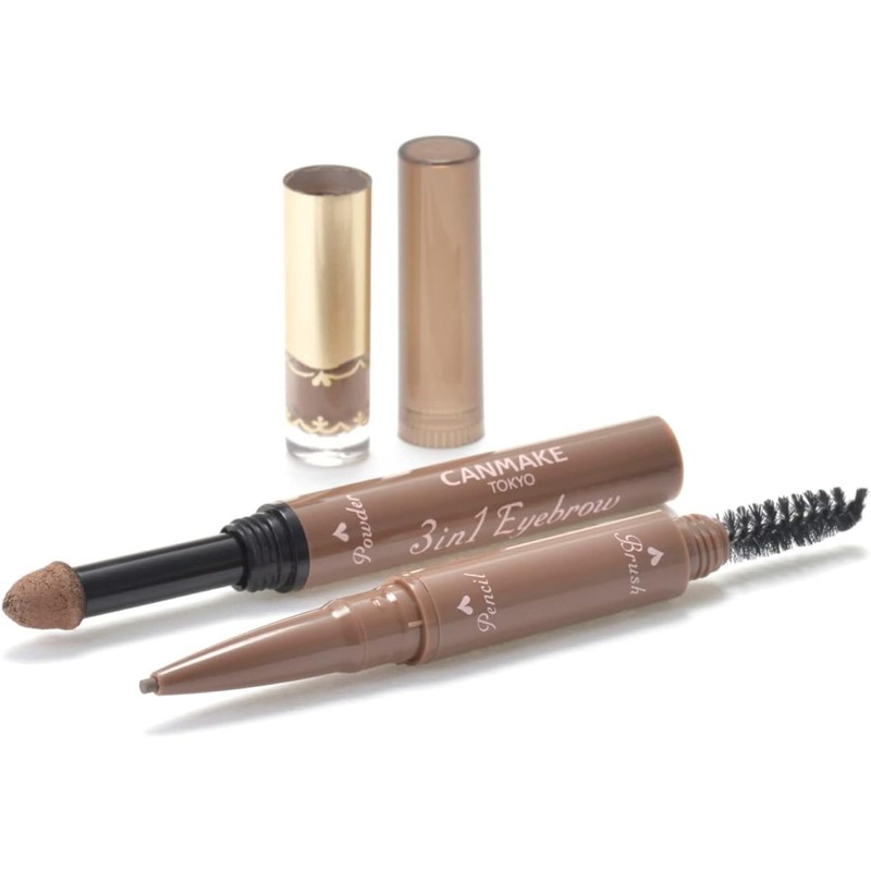 Canmake 3 in 1 Eyebrow 01 Natural Brown Pencil Eyebrow