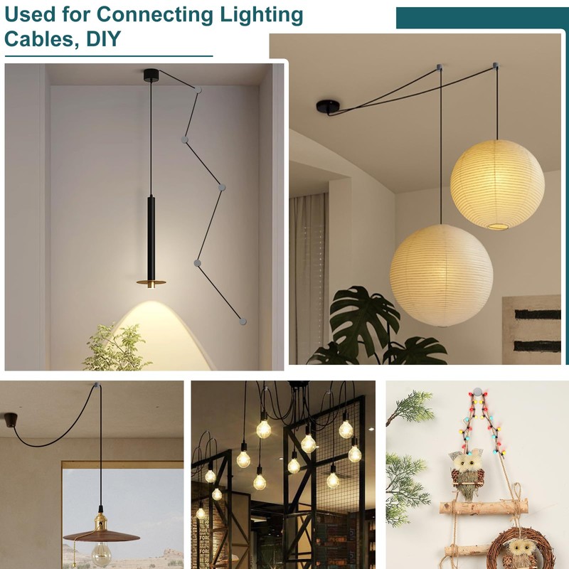 12 Pcs Ceiling Cable Mount Hook, Pendant Light Swag Hook