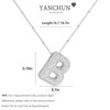 YANCHUN Letter Necklace Gold Charm Necklace for Women Initial Necklaces