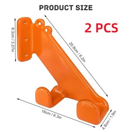 HKQBXO 2 Stück Wandhaken Garage Schwerlast, Motorsägenhalterung, Werkzeug Wandhalterung, Schwerlasthaken, Gerätehaken, Kettensägenhalterung für Die Wand in der Garage, mit Zwei Montageoptionen