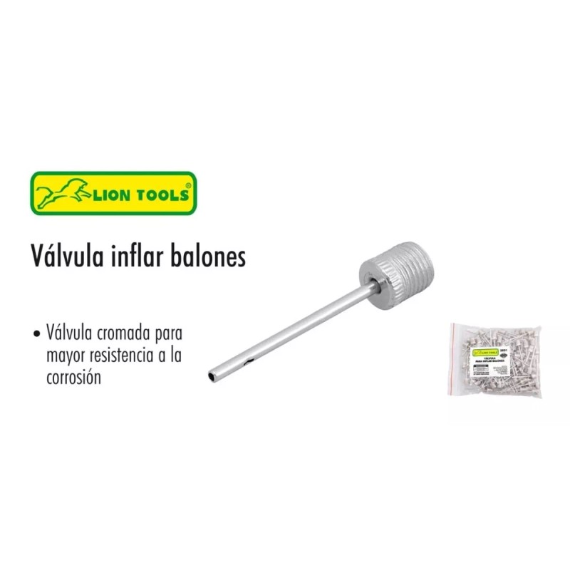 Lion Tools Valvula Para Inflar Balones 200 Pzas