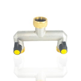 2-Way Tap Water Distributor Water Connection Distributor Water 3/4 Inch Brass Water Connection Distributor Ball Valve for Adjusting and Shutting the Water Flow