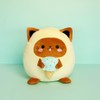 balvi Fluffy Kawaii Minty Cushion Yellow Fluffy Soft Ice Cream