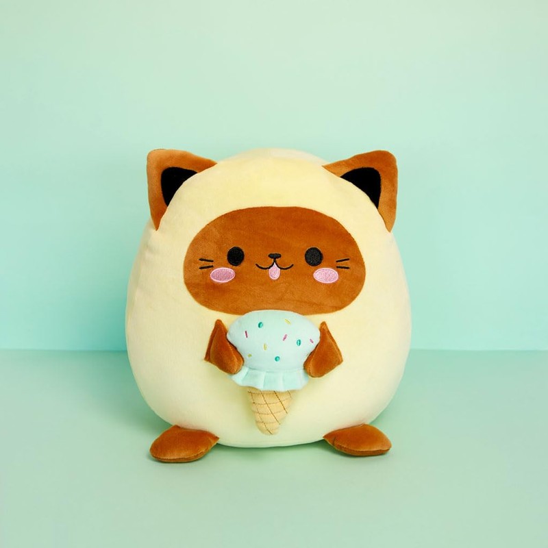 balvi Fluffy Kawaii Minty Cushion Yellow Fluffy Soft Ice Cream