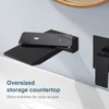 Aolemi Wall Mount Matte Black Bathroom Sink Faucet One Handle