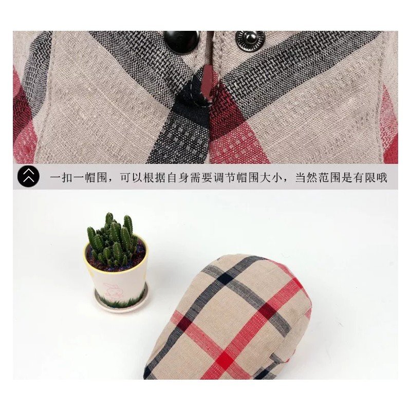 Generic Boina Transpirable Gorra A Cuadros Vintage