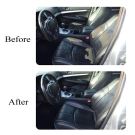 Priprilod Graphite Black Perforated Leather Driver Side Bottom Replacement seat Cover Compatible with Infiniti G37 2008 2009 2010 2011 2012 2013