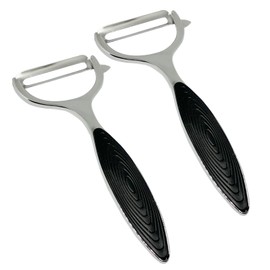 Kansai Convenience | Potato Peeler| Vegetable Peeler | Fruit Peeler | Ergonomic Non-Slip Handle | Stainless Steel Y Blade | Swivel Peeler for Carrot Eggplant Pear Mango Cucumber Potato Apple | 2PK