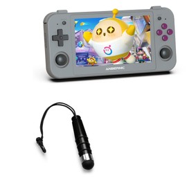 BoxWave Stylus Pen Compatible with Cintwor RG505 Retro Handheld Game Console (4.95 in) - mini Capacitive Stylus, Small Rubber Tip Capacitive Stylus Pen - Jet Black