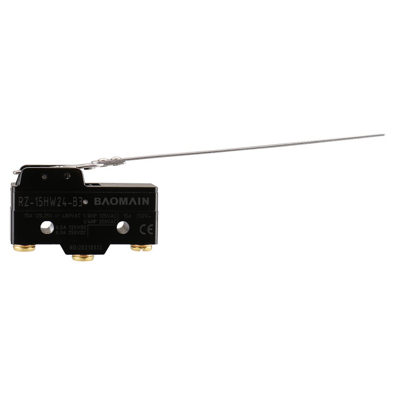 Baomain Micro Switch Momentary Long Hinge Lever LZ-15GW24-B AC 250V