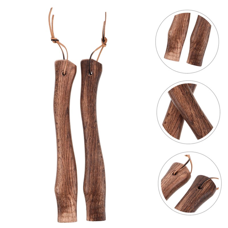 Totority 2pcs Ergonomic Wooden Hatchet Handle Replacement Non Skid Design