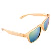 Gold Metallic Wayfarer Sunglasses Iridium Lenses