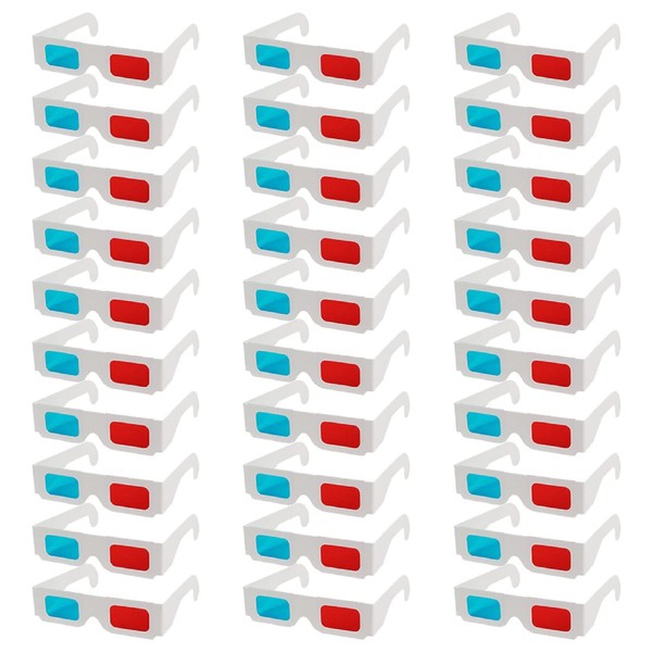 30 Pack 3D Movie Watching 3D Red Blue Simple Design