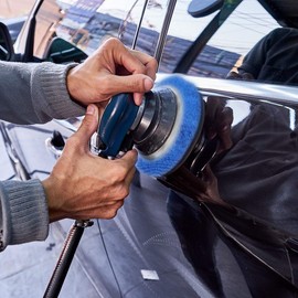 X AUTOHAUX 5pcs 9-10 Inch Soft Microfiber Car Waxing Polisher Pad Bonnet