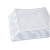 Men's White Handkerchiefs,100% Soft Cotton Hankie (Pattern1-6 pcs)