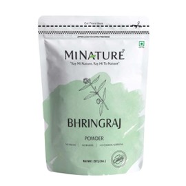 Bhringraj Powder (Eclipta Prostrata) by mi nature | 227g (8 oz)(0.5 lb) | 100% Natural and Pure | Hair Pack | Resealable zip lock pouch