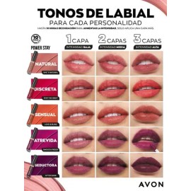 Avón - Power Stay - Lip Tint Labial 10 Hrs                                                                                                            