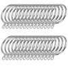 iCatchy Silver Metal Curtain Rings for Hanging Curtain Pole Voile