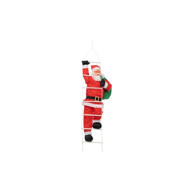 FEERIC LIGHTS & CHRISTMAS Climber Santa Claus + Ladder Height