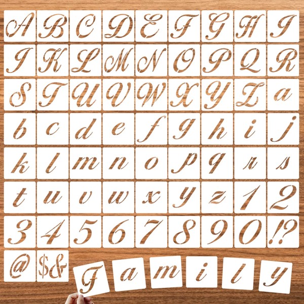 DZXCYZ 2.5 Inch Letter Symbol Stencils for Painting on Wood,
