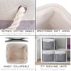 Mangata Fabric Storage Basket, Canvas Cube Storage Boxes 25x25x25cm for
