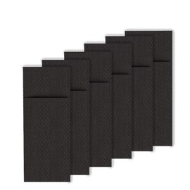 Westmark Cutlery Bags Saleen Edition - 24 x 9 cm - Synthetic Cutlery Napkins - Ideal for Home Use and Catering - Set of 6 (Anthracite/Silver)