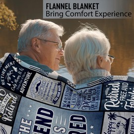 Velivn Retirement Gifts for Women Men, Best Retirement Gifts, Funny Retirement Gifts for Women Men Teacher, Retirement Gifts for Women 2024 Coworker, Retired Gifts for Christmas Throw Blanket 50"x60"