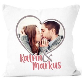 SpecialMe® Cushion Cover with Photo and Name Print, Premium Photo Cushion, Cotton, White, One Size