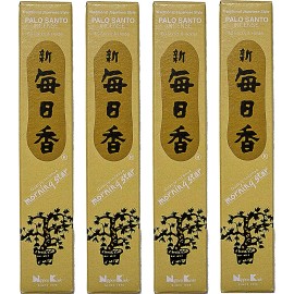 Nippon Kodo SET of 4 Boxes Morning Star PALO SANTO 50 Sticks Incense (Total 200 Sticks)