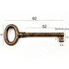 Furniture Key Antique Style Furniture Bronzed Replacement Key Blank Brass