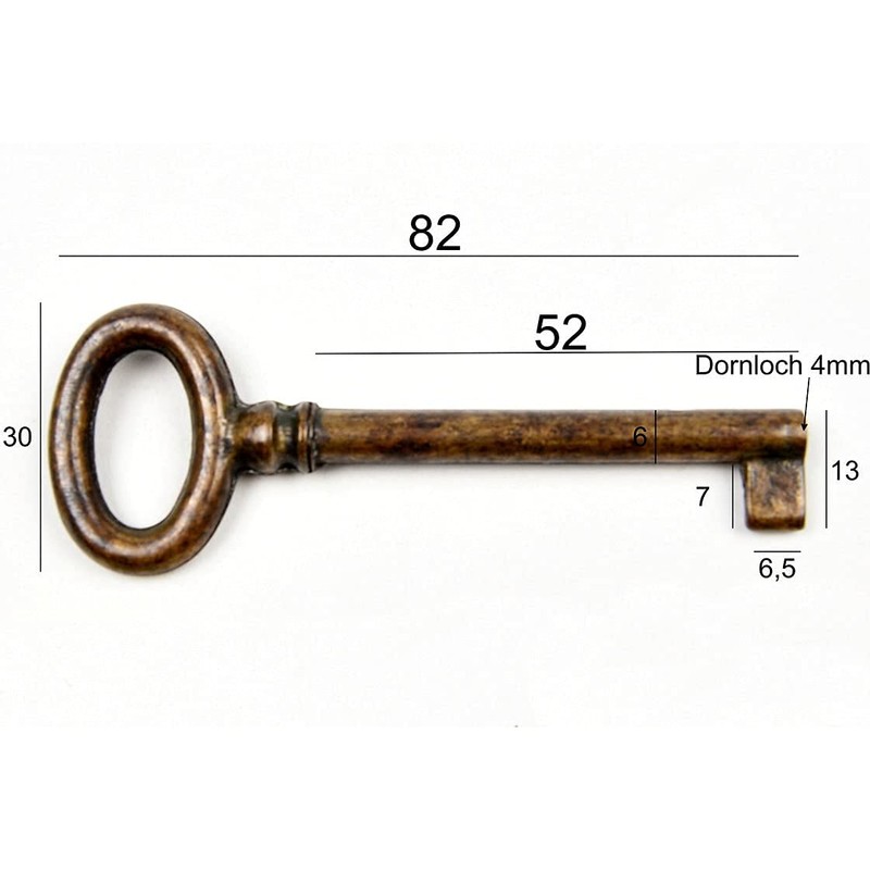 Furniture Key Antique Style Furniture Bronzed Replacement Key Blank Brass