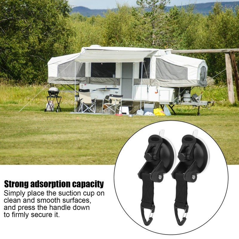 2pcs Heavy Duty Suction Cup Anchor with Securing Hook Tie